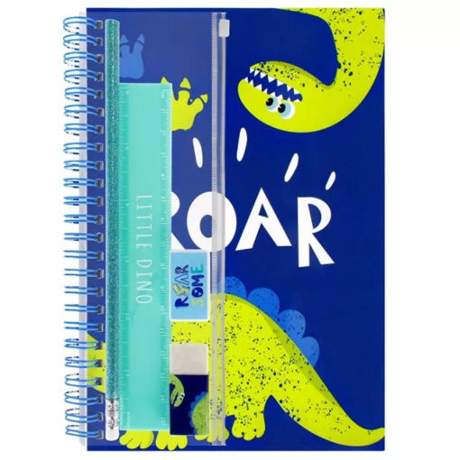 Picture of DINO NOTEBOOK & STATIONERY SET